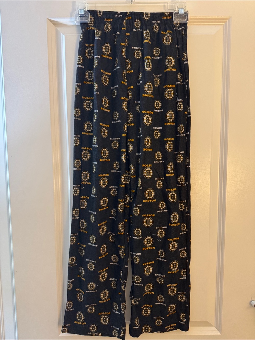 NHL Boston Bruins Black and Gold Logo Lounge Pants